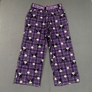 Hot Topic Kuromi Sanrio Purple Plaid Pajama Pants Men's L Cotton Lounge